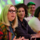 State Rep. Lisa Willner speaks at Queer Kentucky’s Queer Politics in the Bluegrass panel in Louisville, joined by policy expert Jackie McGranahan, Sen. Karen Berg, and Fairness Campaign Executive Director Chris Hartman.