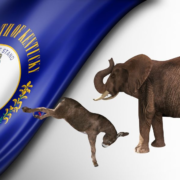 Illustration symbolizing Kentucky’s 2026 ballot, representing Republican and Democratic parties and Kentucky House and Senate candidates.