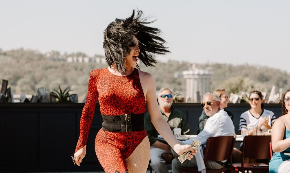 A drag queen performs in Covington. House Bill 360.
