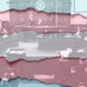 A collage of the Louisville Metro Council chamber tinted in pink and blue, with a torn paper effect overlaid, symbolizing the divided community response to Louisville's proposed Trans Safe Haven ordinance.