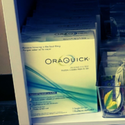 HIV self testing kits sitting on a ledge.