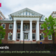 QKY Explainer graphic: a red brick school building with white columns and the headline School Boards